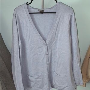 Eddie Bauer Button Up Light Blue Cardigan 2XL